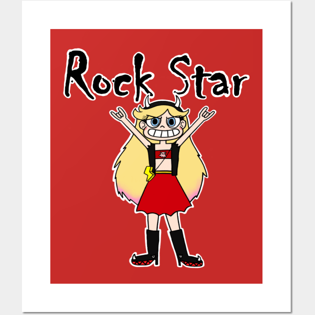 Rock Star! (against the forces of evil) Wall Art by Ori